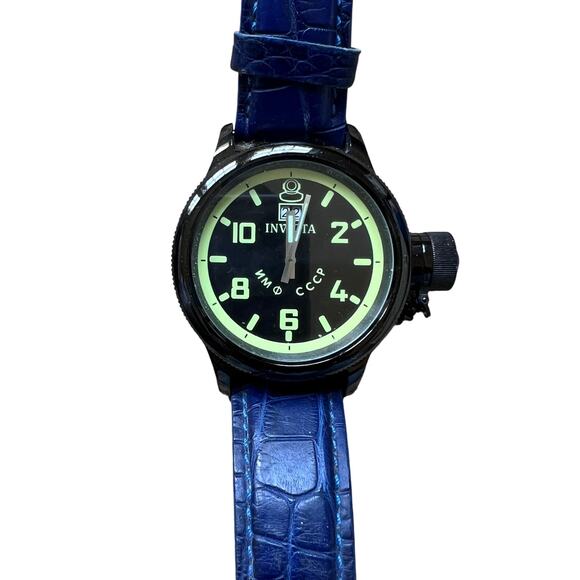 Invicta Accessories - Invicta Russian Diver model 4338 Men’s watch w/ adj blue leather strap